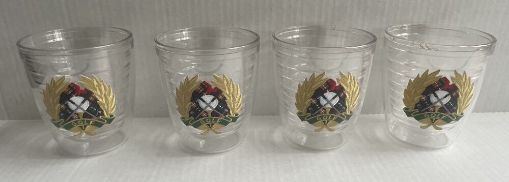 Tervis Tumbler Signature Series Golf 12oz Cups Set of 4 clubs drink tumbler